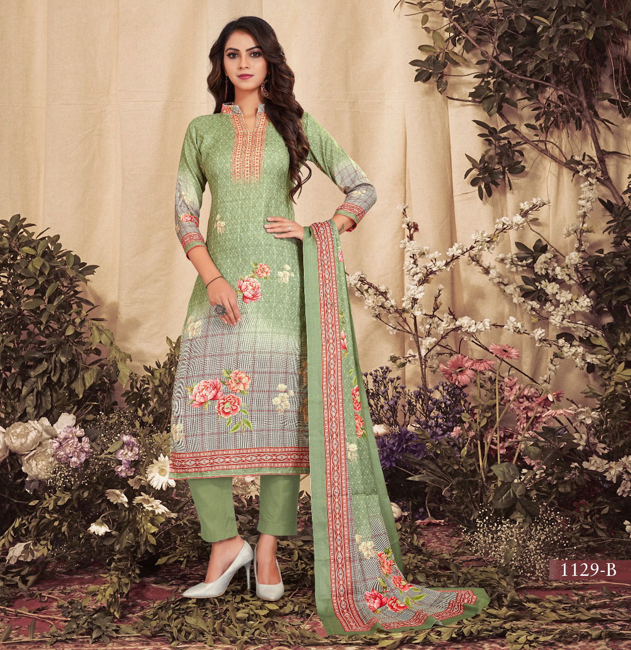 Bipson Nargis 1129 Ready Made Ethnic Wear Pashmina Printed Dress  Collection